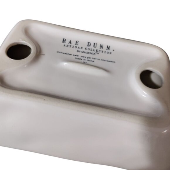 Set Of (2) Rae Dunn Ceramic Egg Holders "Farm Fresh 6eggs/Free Range 12eggs" - Picture 7 of 8